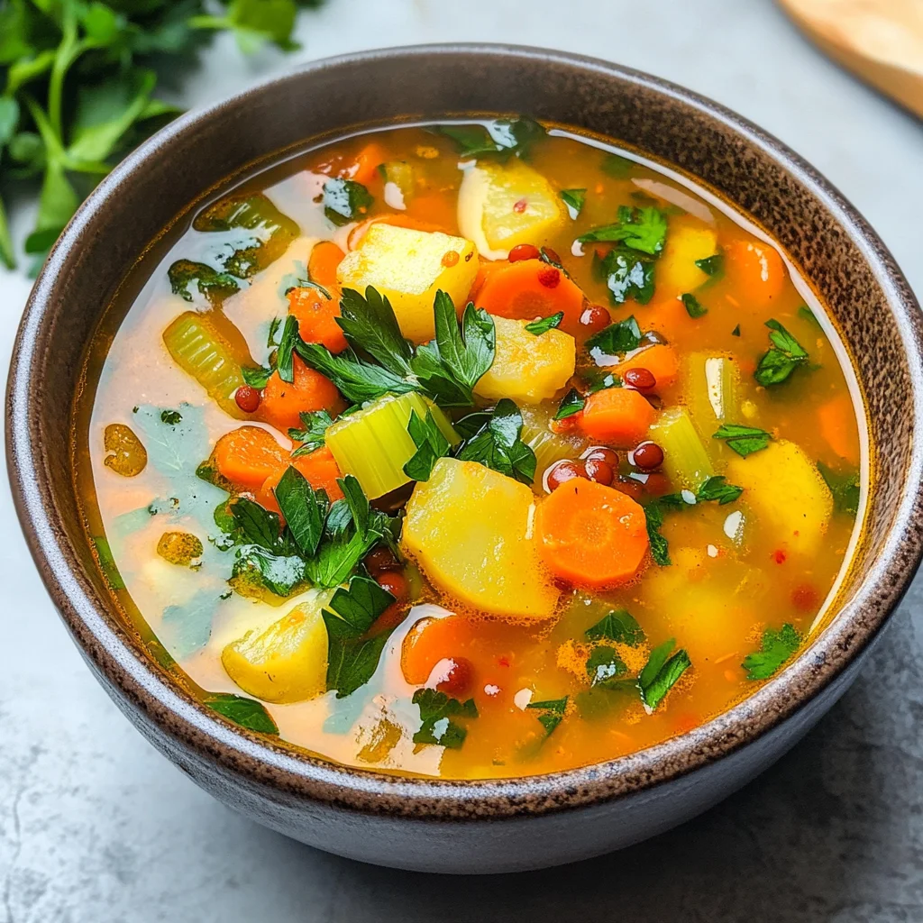 Anti-Inflammatory Veggie Soup with Turmeric
