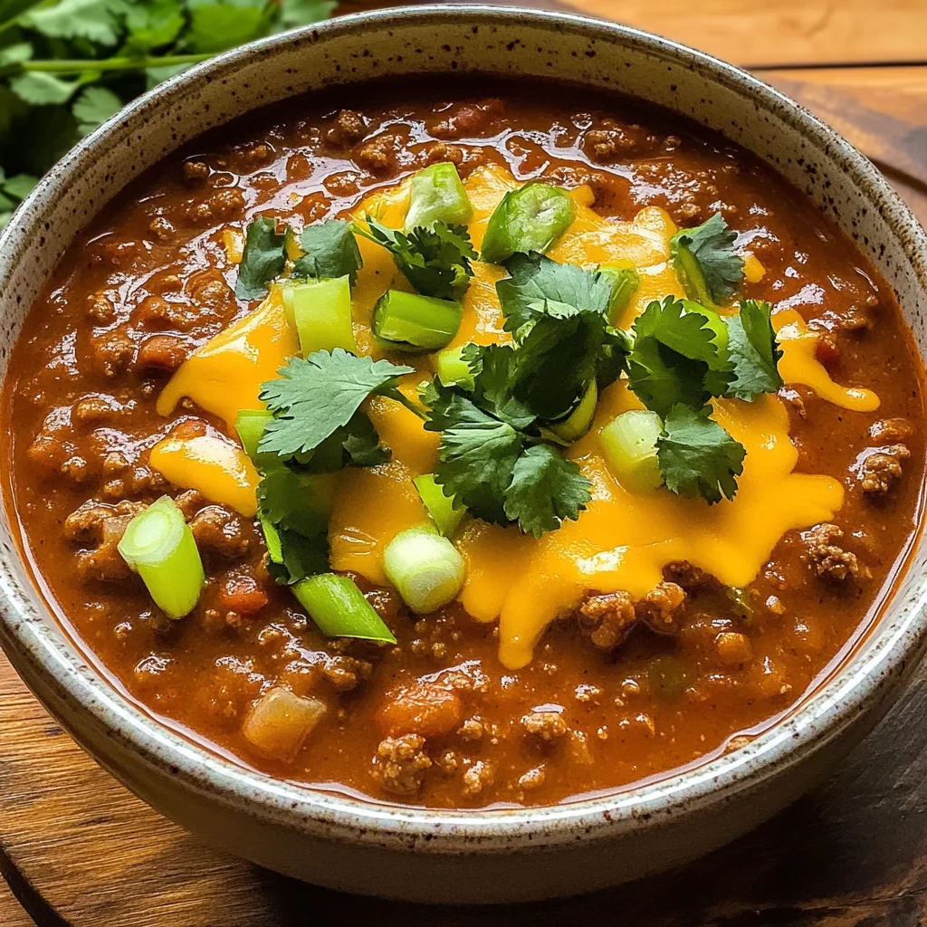 Crockpot Spicy Queso Beef Chili