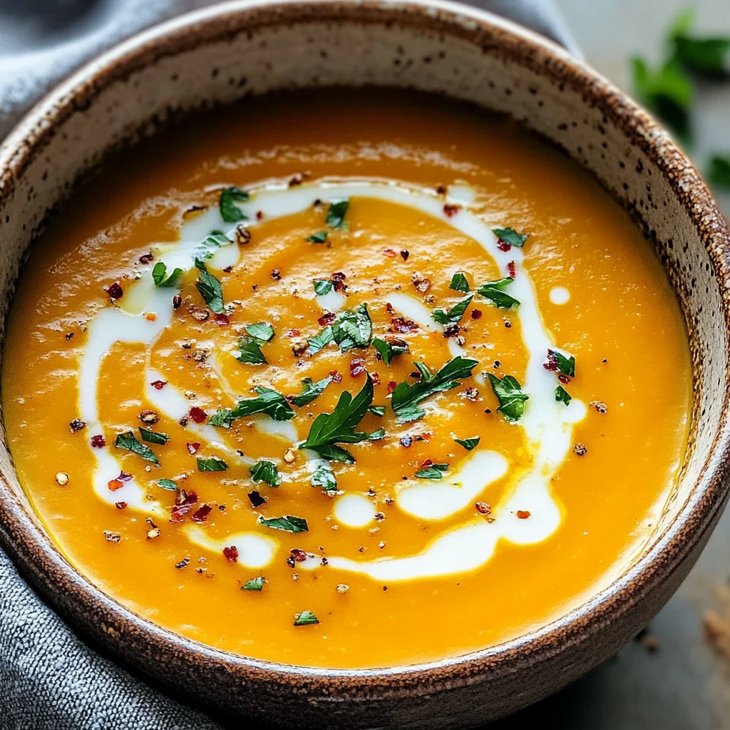 Easy Butternut Squash and Sweet Potato Soup