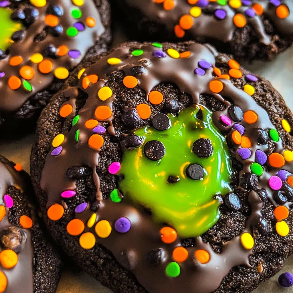 Slime Filled Halloween Cookies