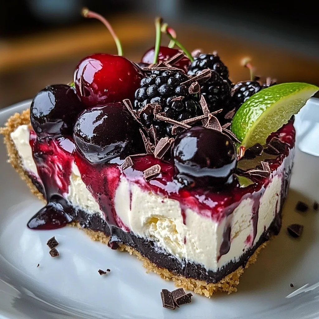 Bourbon Biscuit Cherry Cheesecake Tart