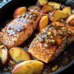Bourbon Peach Roasted Salmon