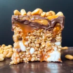 Caramel Peanut Rice Krispie Treats