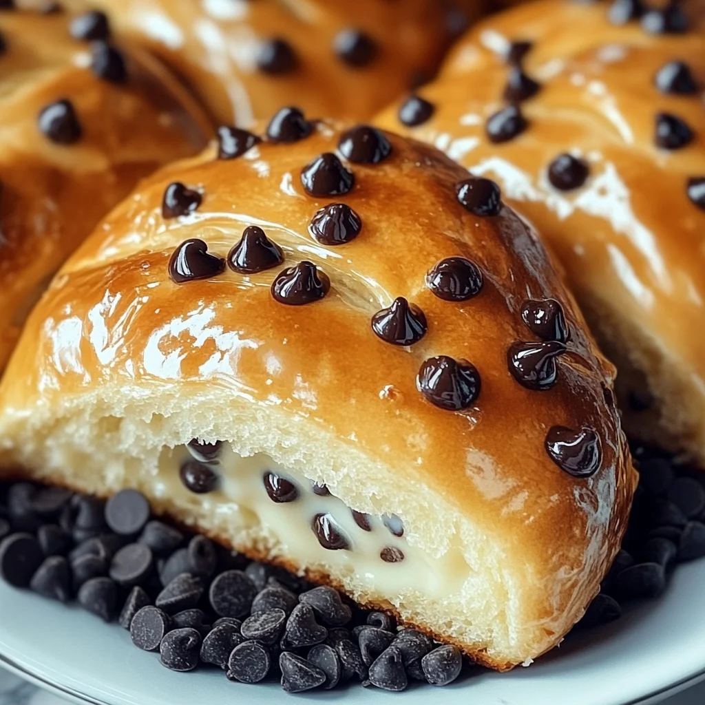 Chocolate Chip Vanilla Custard Brioches