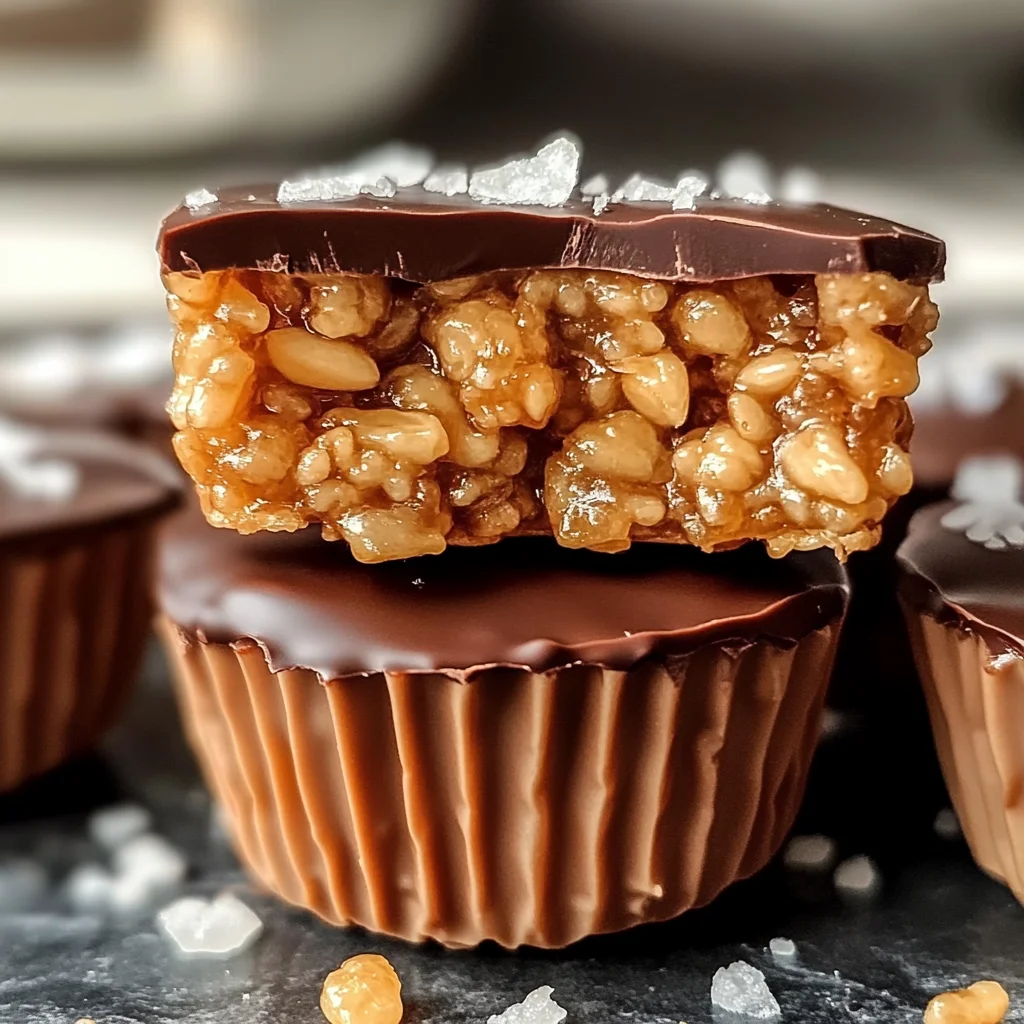 Chocolate Peanut Butter Rice Krispie Cups
