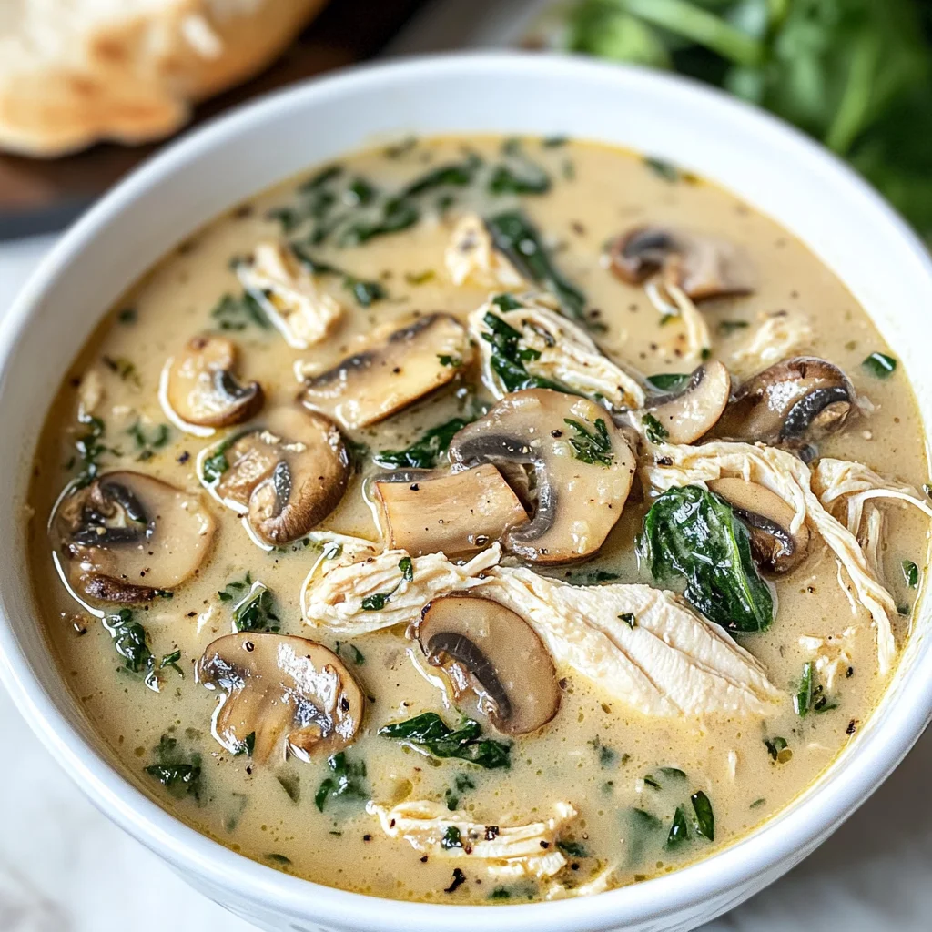 Comforting Rotisserie Chicken and Mushroom Soup