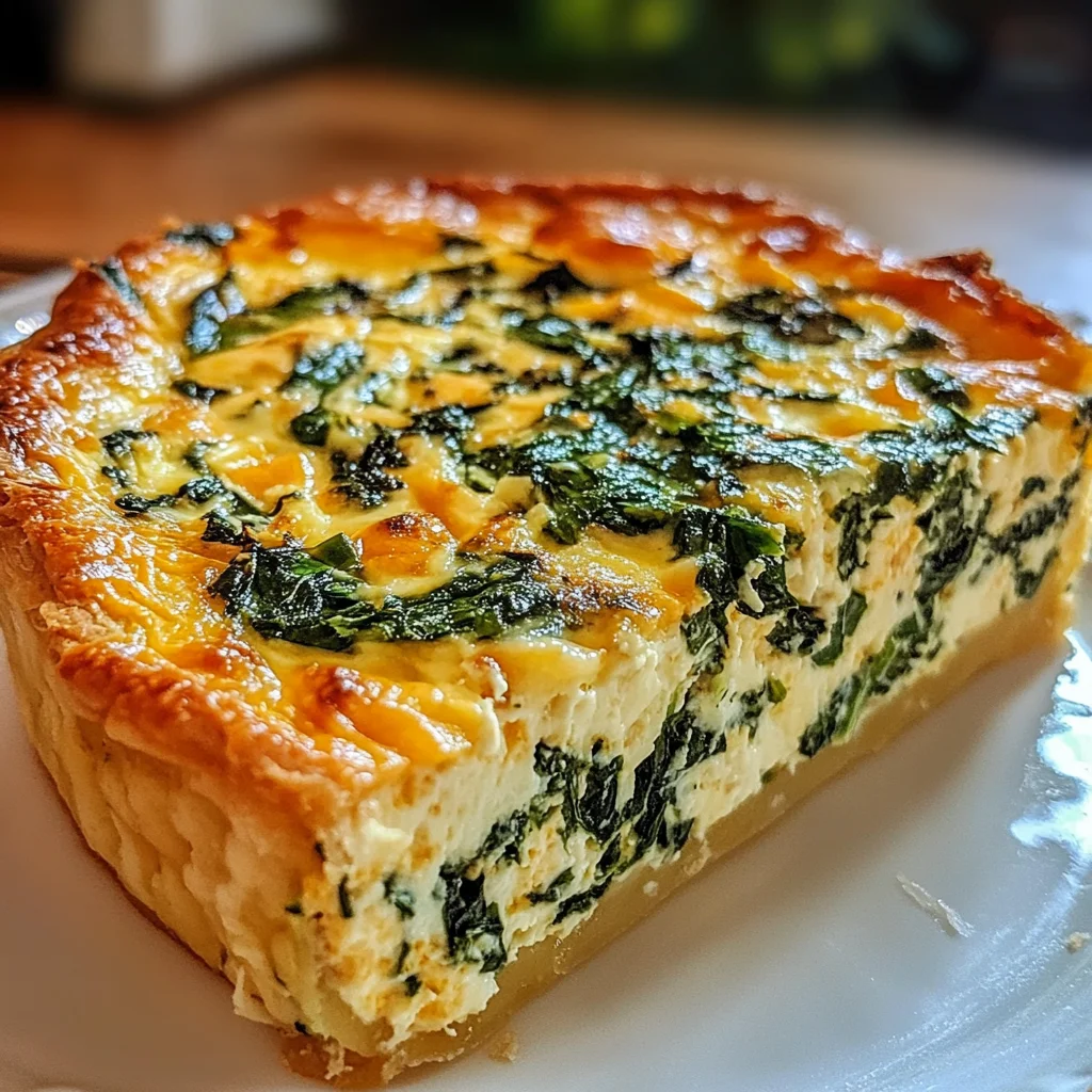Cottage Cheese and Spinach Crustless Quiche