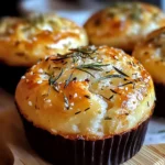 Easy Garlic Rosemary Focaccia Muffins