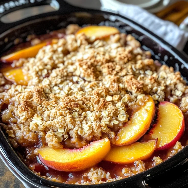 Easy Peach Crisp Recipe (Crispy & Juicy)