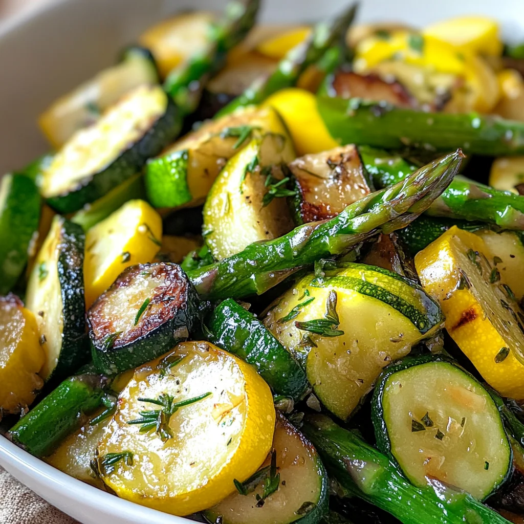 Flavorful Asparagus with Zucchini and Squash