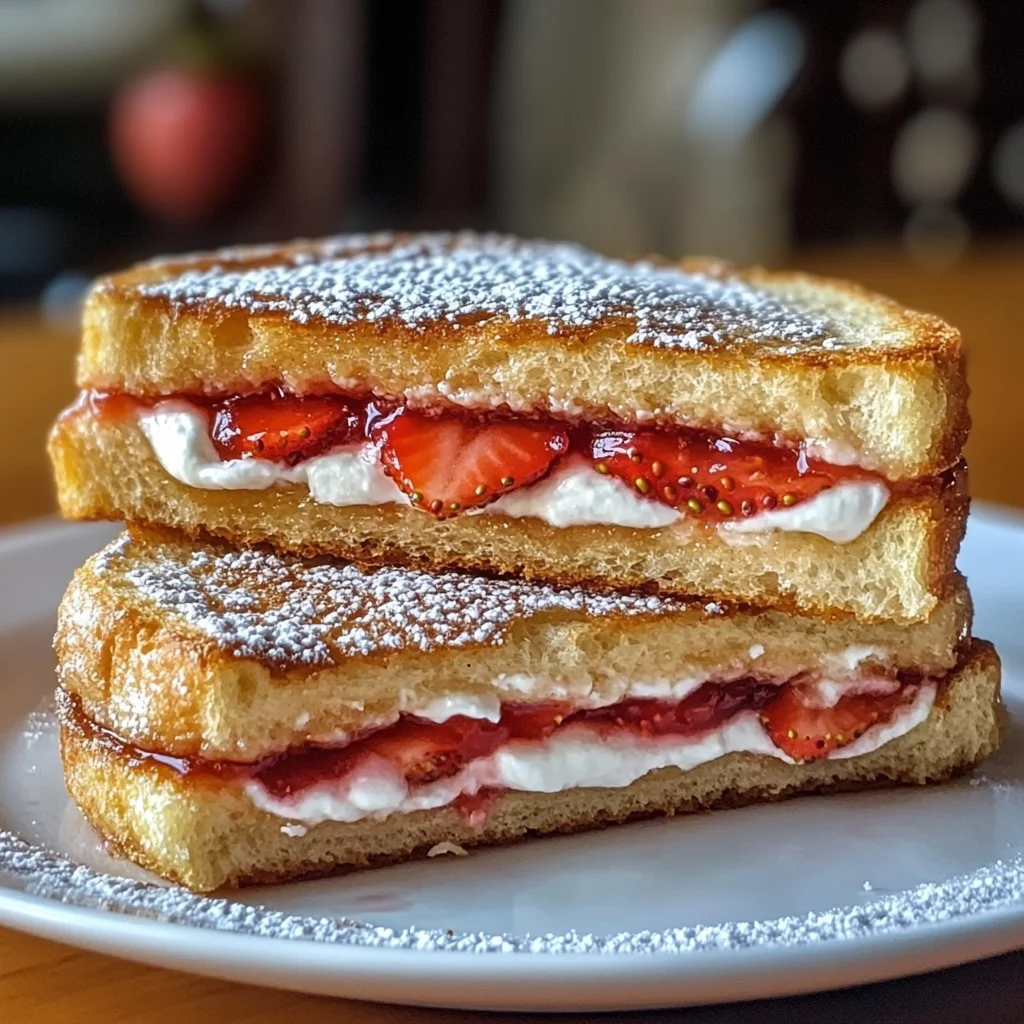 Fried Strawberry Cheesecake Sandwiches