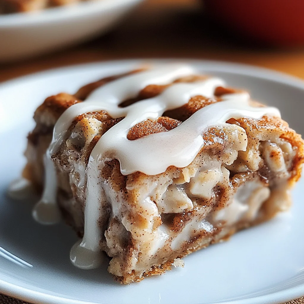 High-Protein Cinnamon Roll Baked Oatmeal