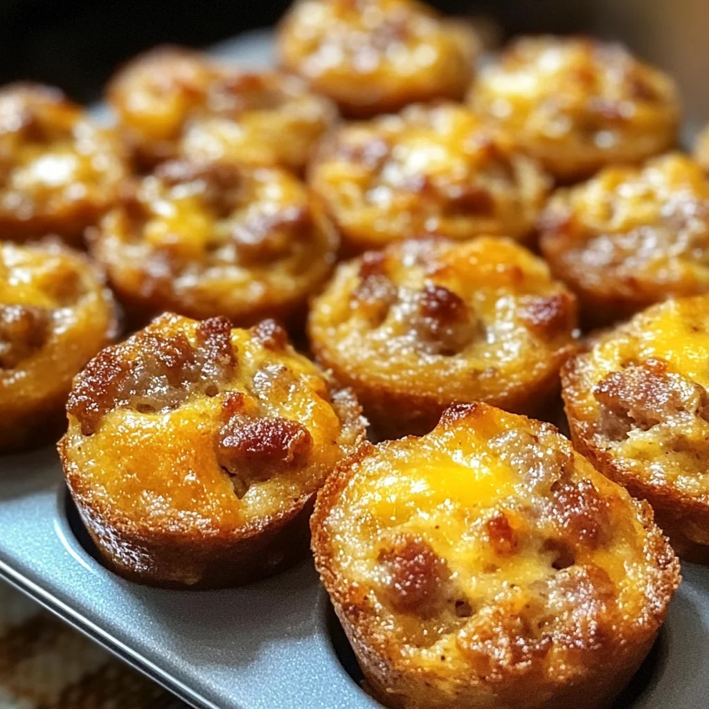 High-Protein Pancake Sausage Mini Muffins