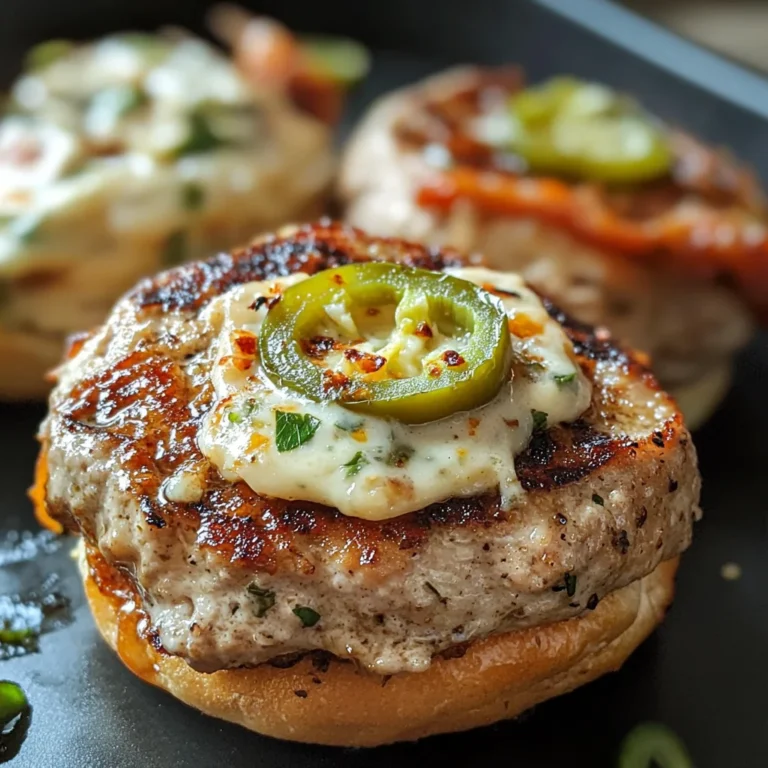 Jalapeño Popper Turkey Burgers