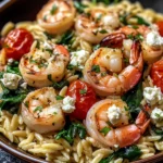 Lemon Feta Orzo Shrimp