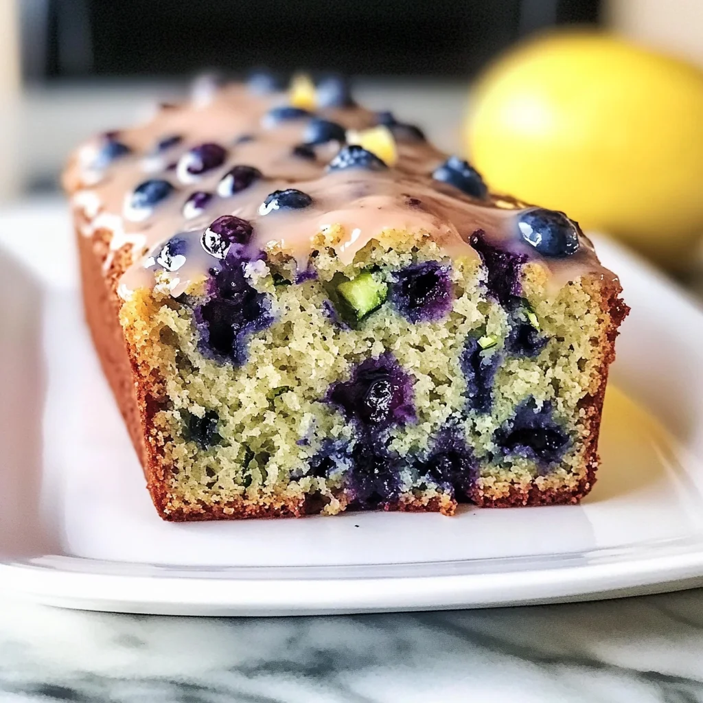 Moist Blueberry Zucchini Bread with a Lemon Glaze - Alrightwithme