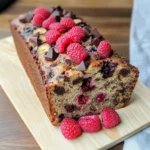 Raspberry Dark Chocolate Banana Bread