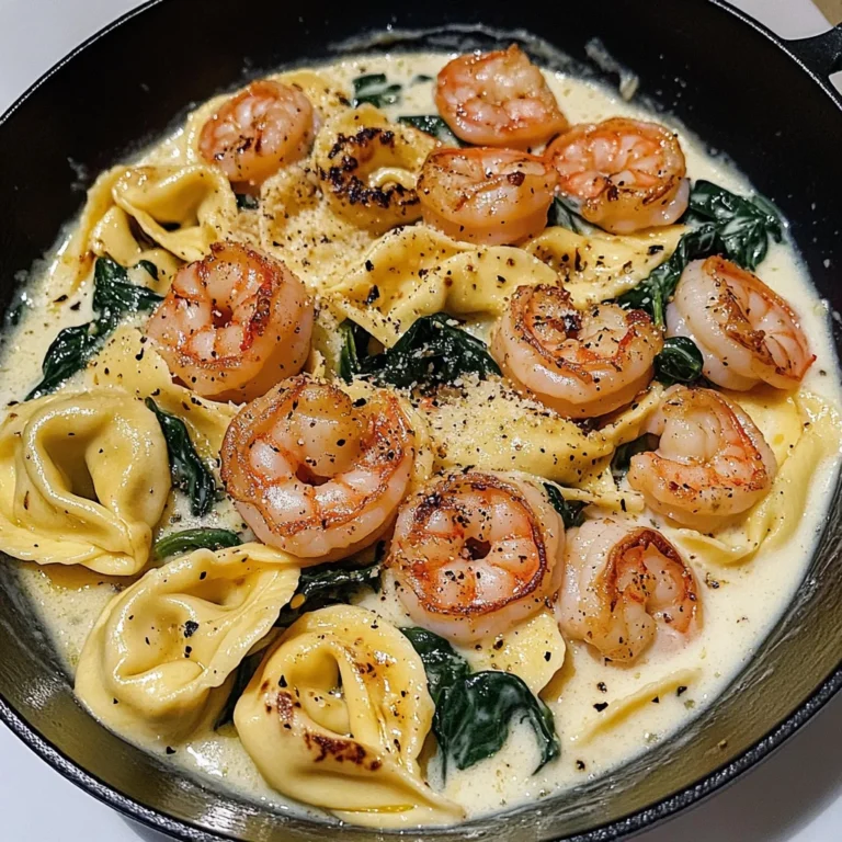 Shrimp Tortellini with Garlic Sauce