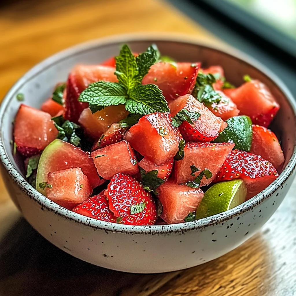 Strawberry Watermelon Salad with Refreshing Honey