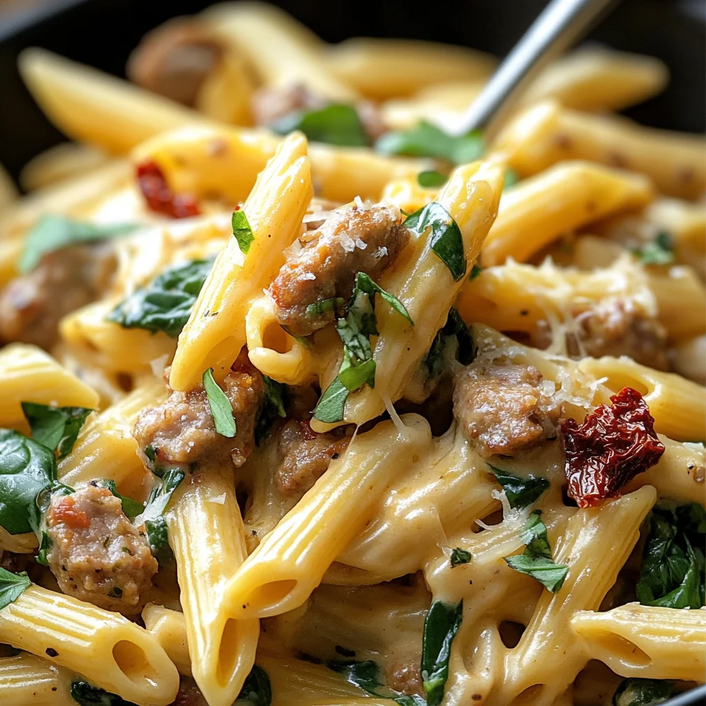 Creamy Tuscan Sausage Pasta