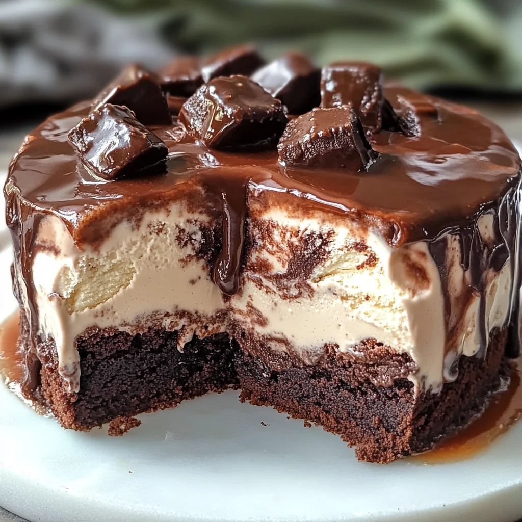 Delicious Brownie Ice Cream Cake