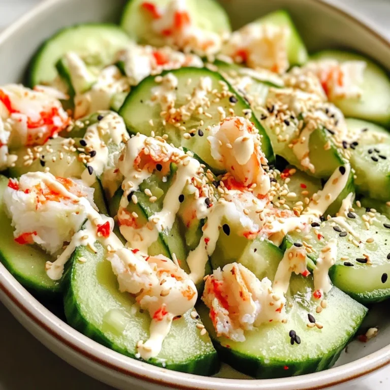 Easy California Roll Cucumber Salad