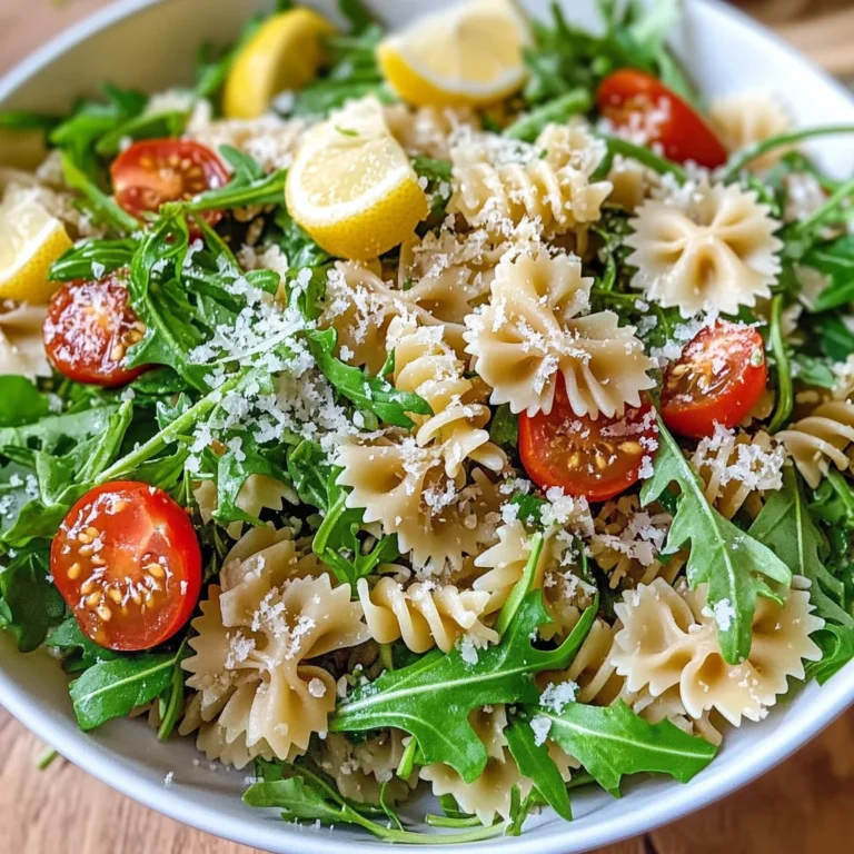 Lemon Arugula Pasta Salad