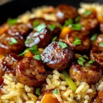 One Pan Sweet And Tangy Bbq Sausage Rice