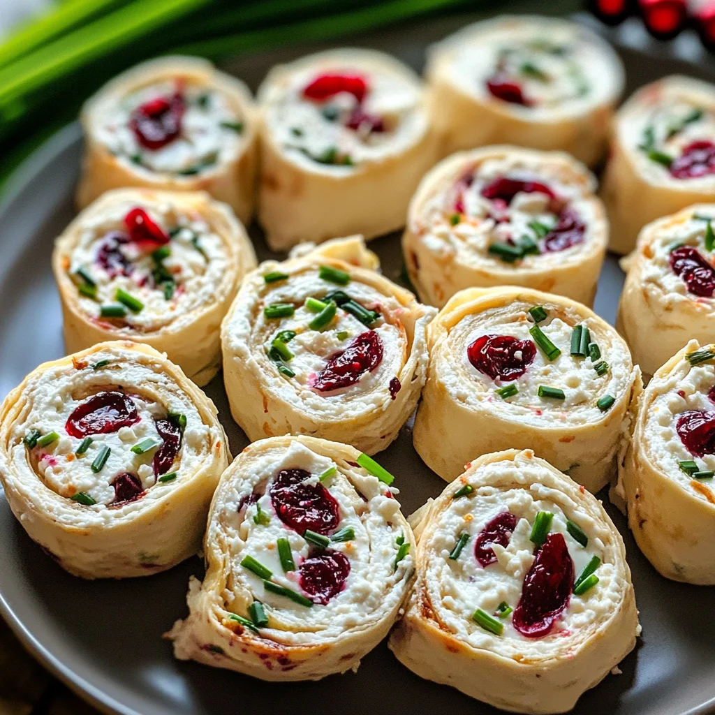 Savory Christmas Cranberry Roll Ups
